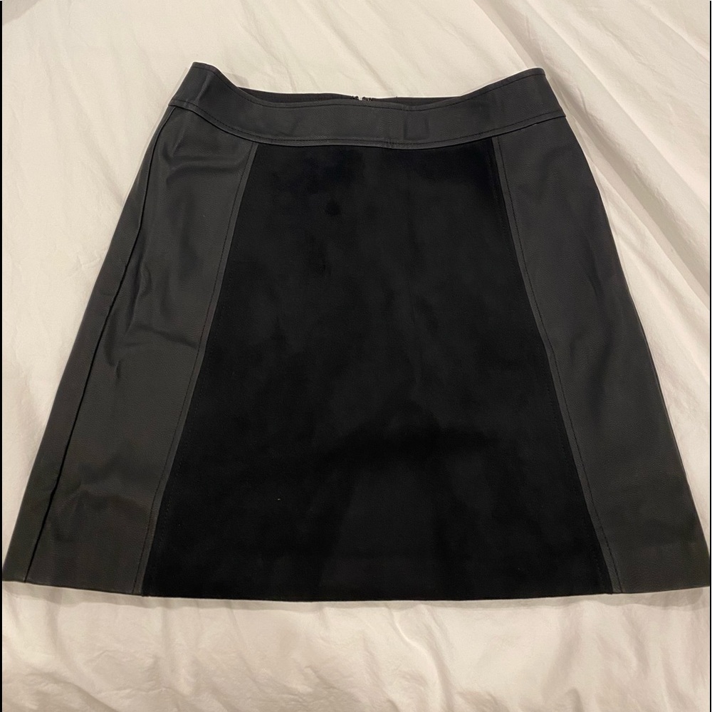 NWOT Loft Black Leather Skirt